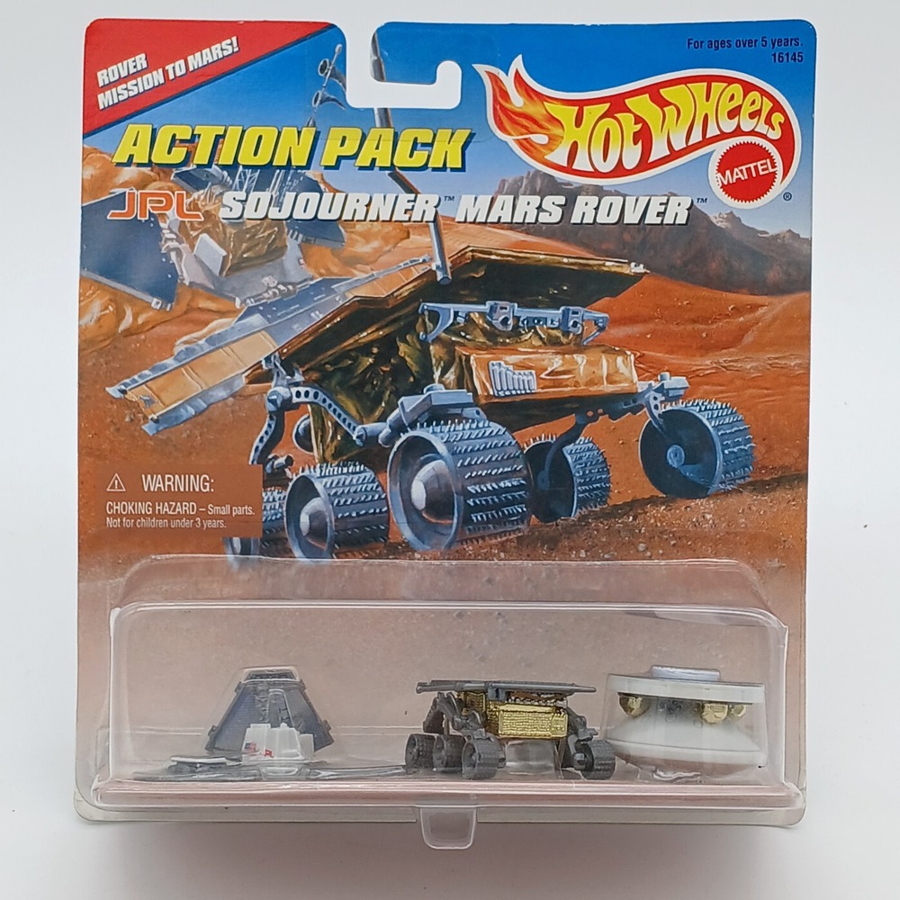 Hot Wheels Action Pack JPL Sojourner Mars Rover #16145 Circa 1996 Mission Mattel